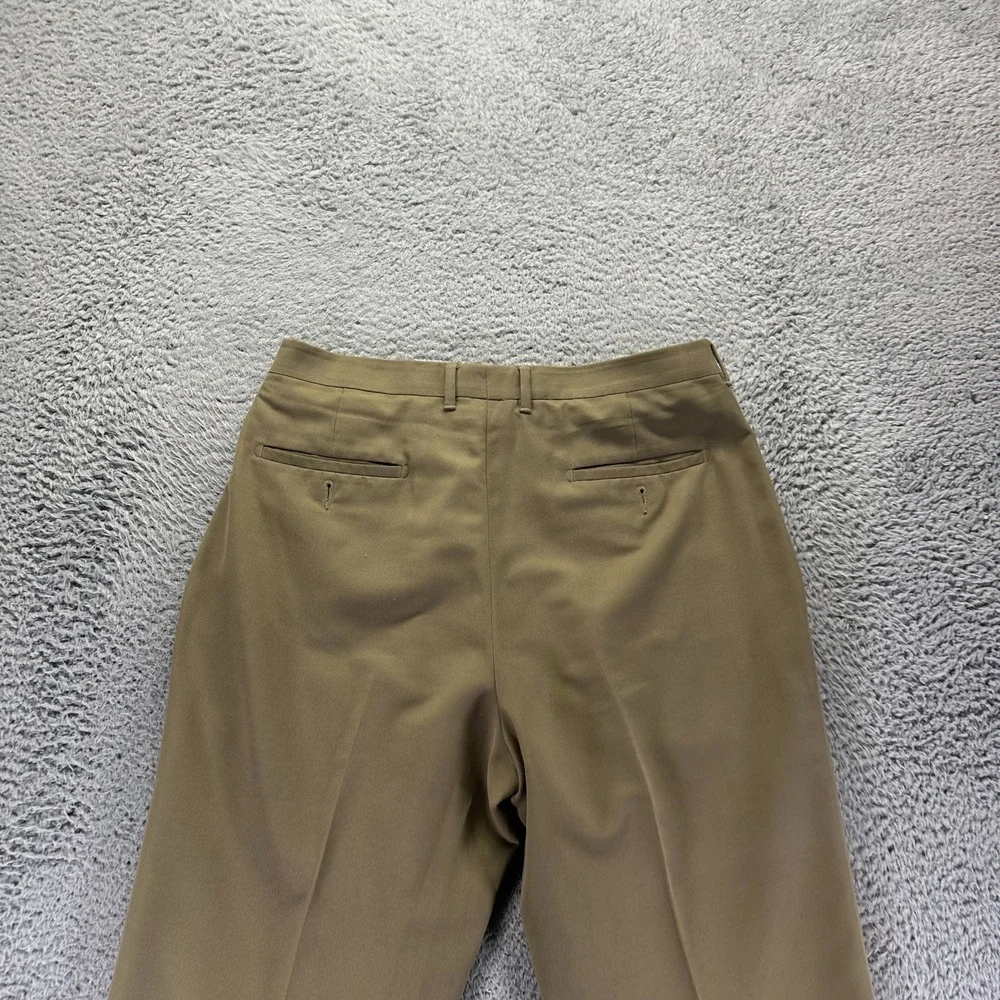Liz Claiborne Pant Men 34x29 Beige Polyester Dress Preppy Business Career Office